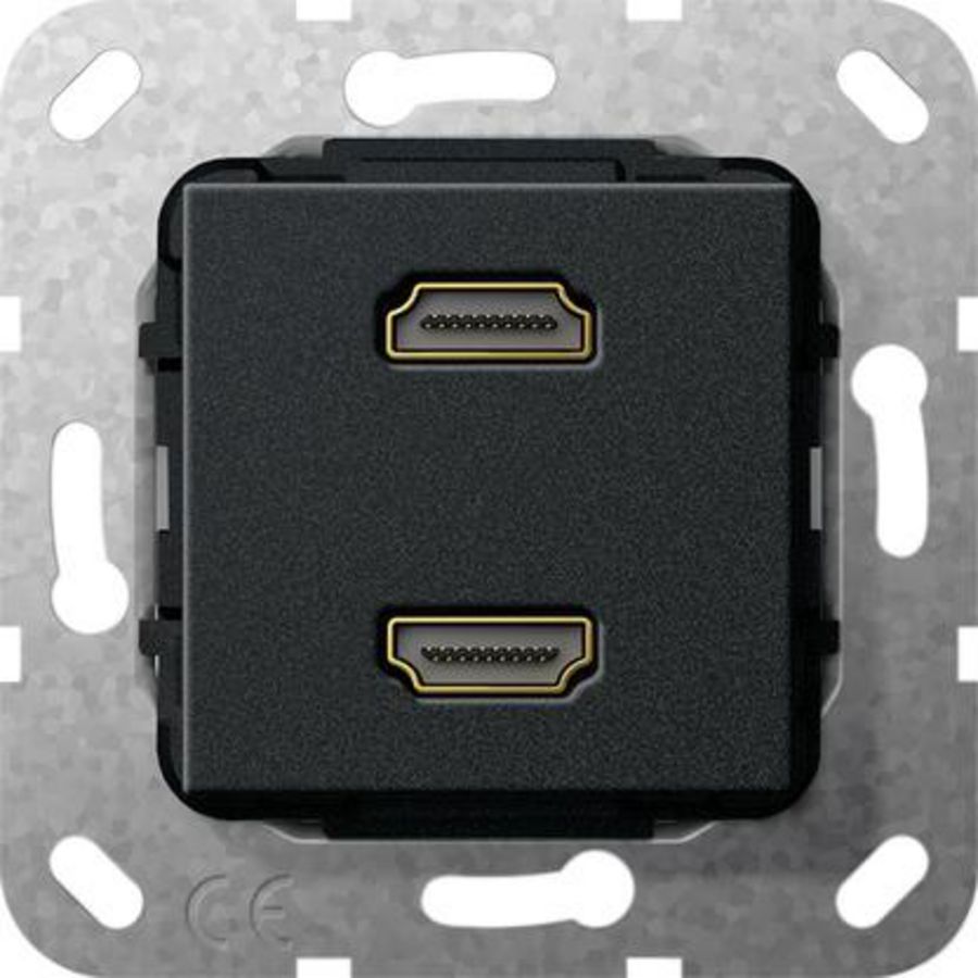 HDMI 2-v kppl. Basiselement zwart m