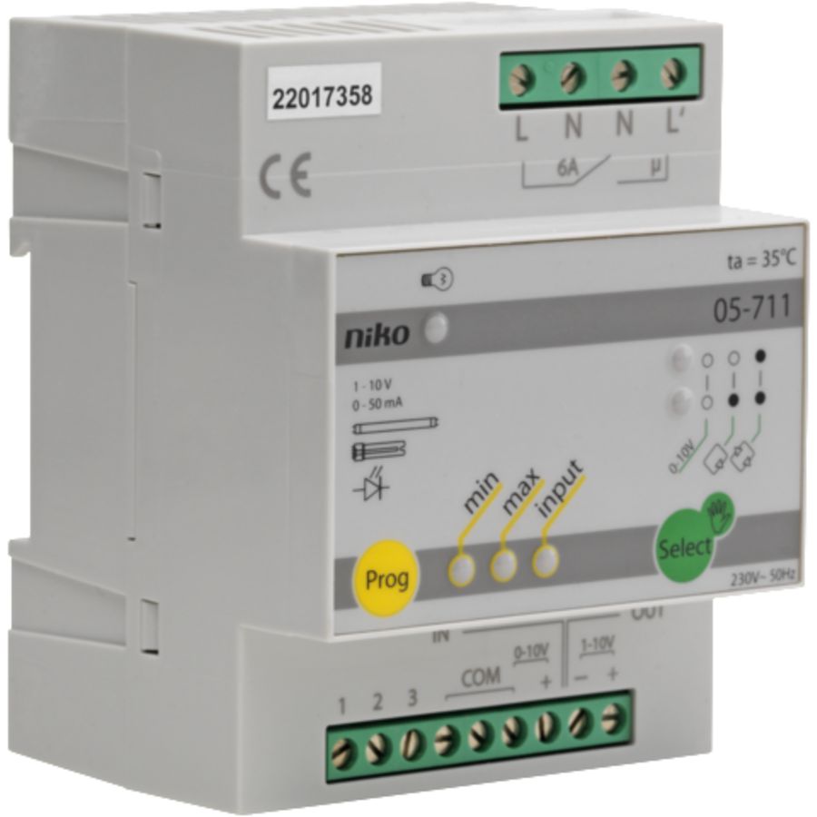 Modulaire dimmer het schakelen en dimmen van elektr. voorsc