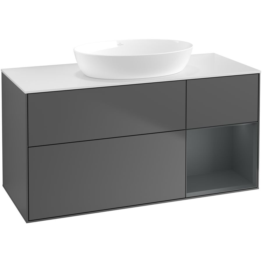 Wastafelonderkast Finion 1200x603x501mm Antr. Matt Lacquer GA71HGGK