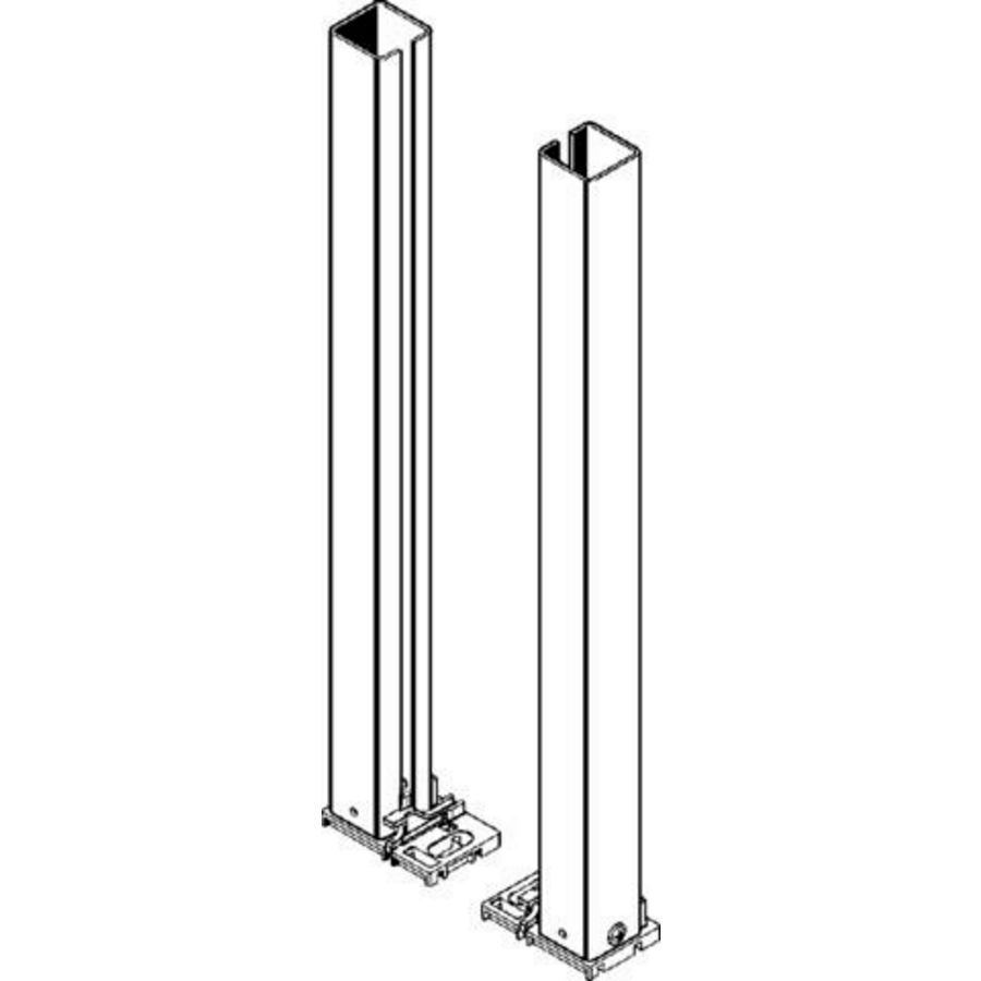 verstelvoet-set staal/verzinkt