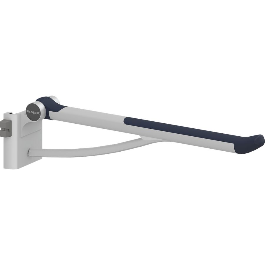 Toiletsteun verstelbaar links v. montage op wandrail 700mm donkerblauw