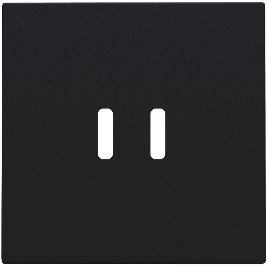 Afwerkingsset dubbele smart USB-C-lader black coated