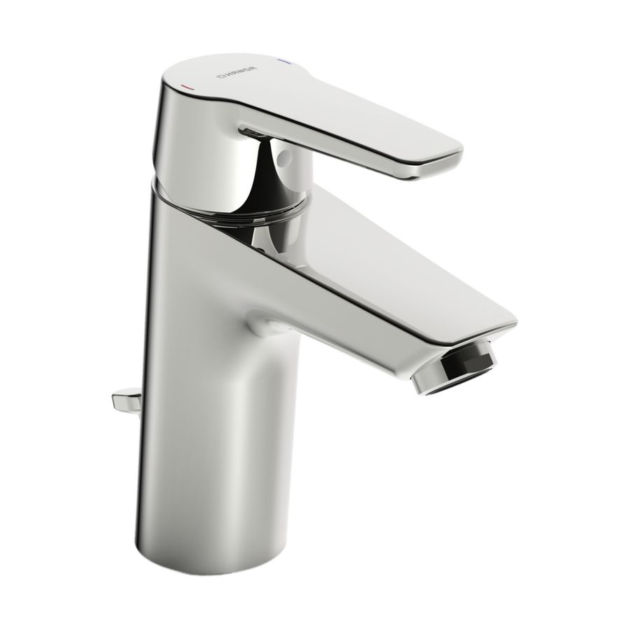 Wastafelkraan lagedruk met wastebediening HANSAPOLO