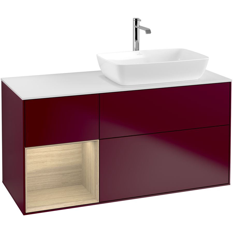 Wastafelonderkast Finion 1200x603x501mm Peony Matt Lacquer G801PCHB
