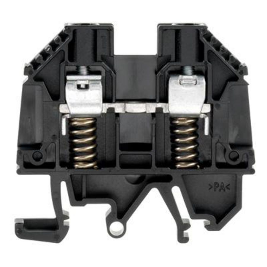 Doorvoerklem zwart 6mm² 41A 690 VVE=50