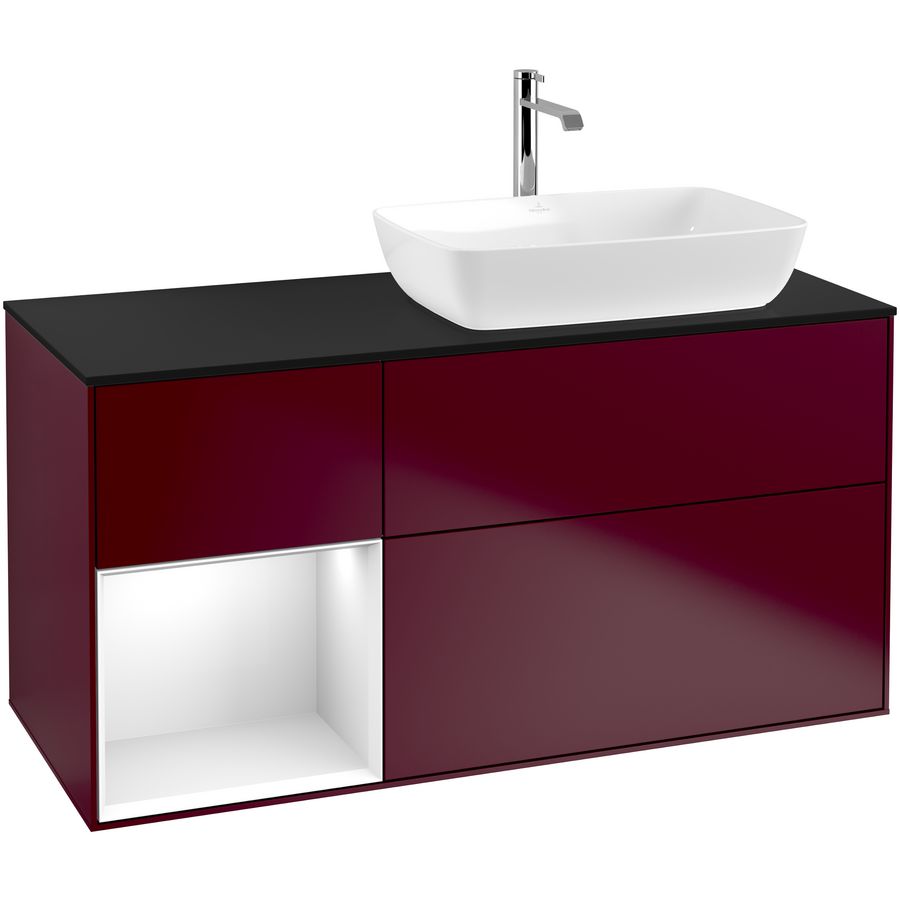Wastafelonderkast Finion 1200x603x501mm Peony Matt Lacquer G802GFHB