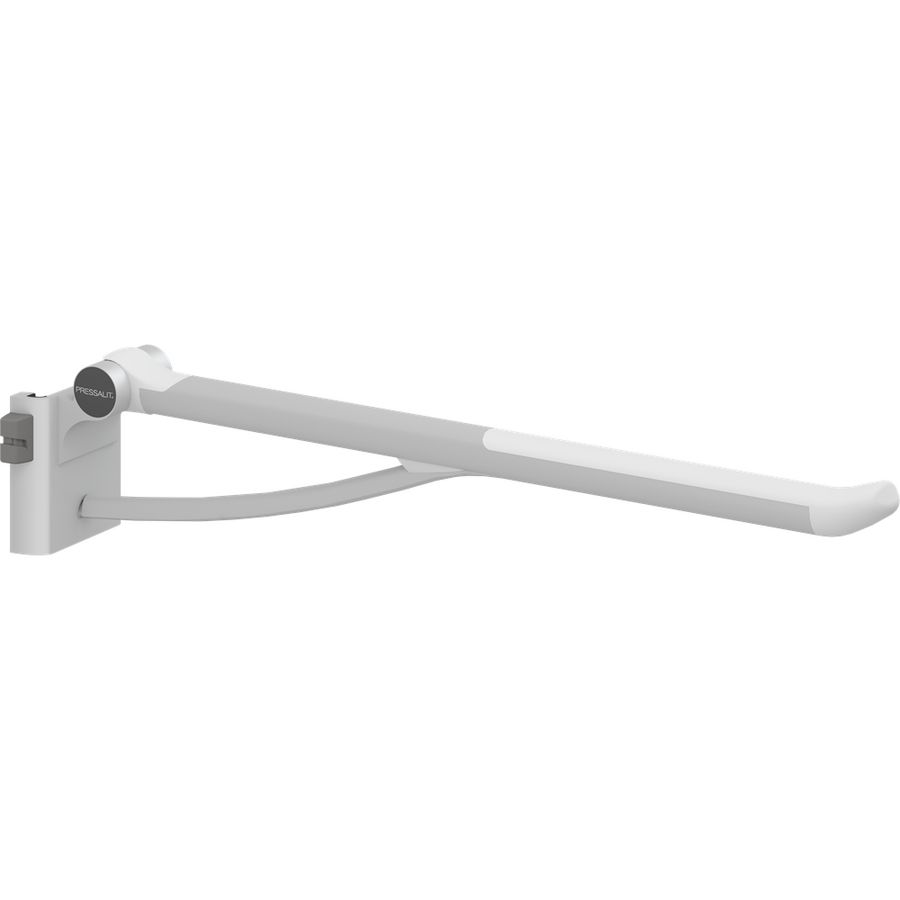 Toiletsteun verstelbaar links v. montage op wandrail 850mm PLUS wit