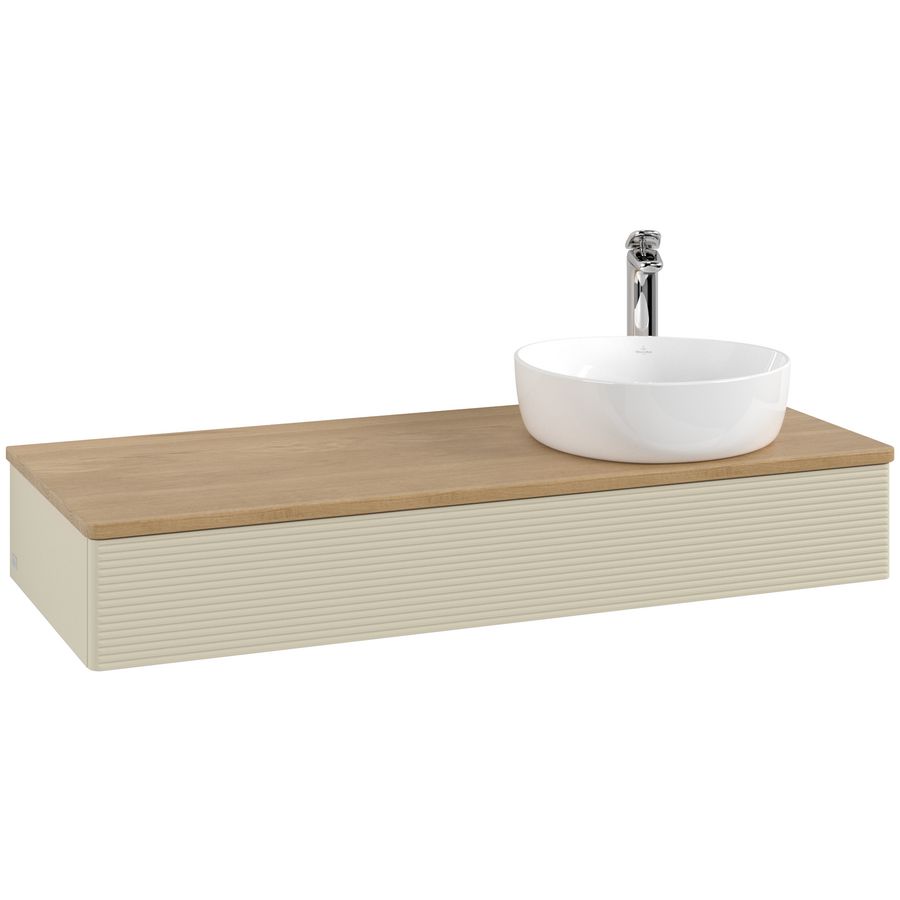 Wastafelonderkast Antao 1200x190x500mm S.Grey Matt Lacquer L12151HJ