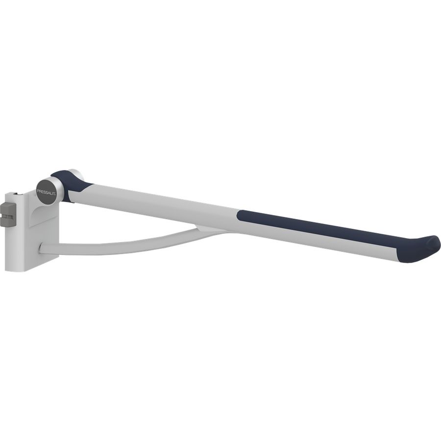 Toiletsteun verstelbaar links v. montage op wandrail 850mm donkerblauw