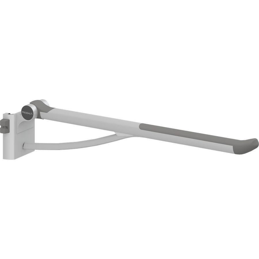 Toiletsteun verstelbaar links v. montage op wandrail 850mm antraciet