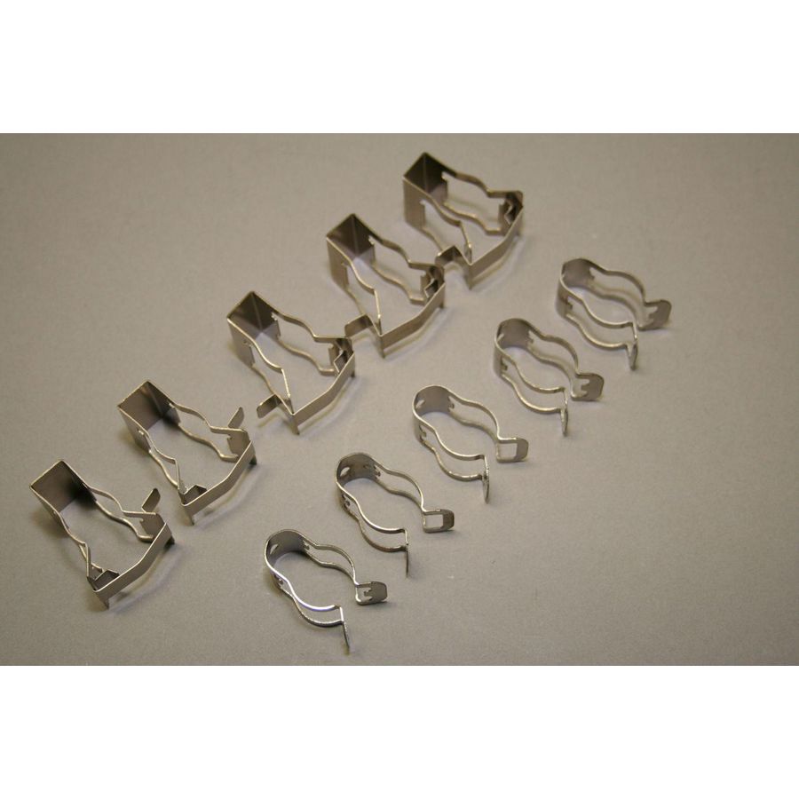 Set a 5st. Gr + kl pijpklemmen 38602S 7099436