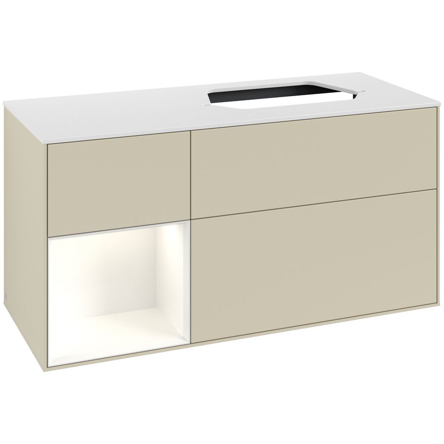 Wastafelonderkast Finion 1200x603x501mm S.Grey Matt Lacquer F391GFHJ