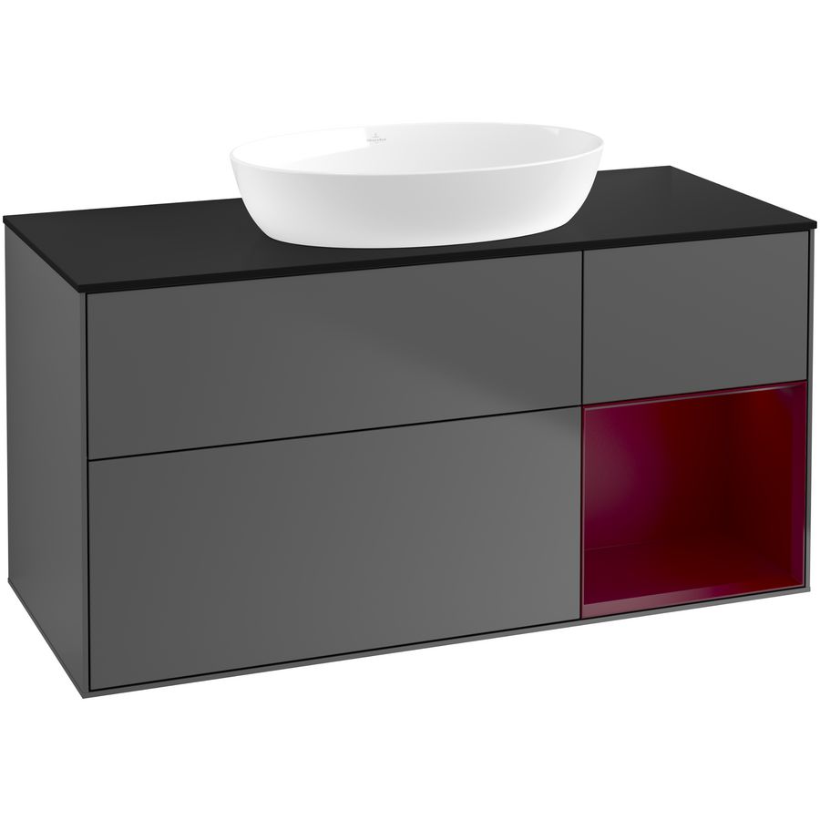 Wastafelonderkast Finion 1200x603x501mm Antr. Matt Lacquer GA72HBGK