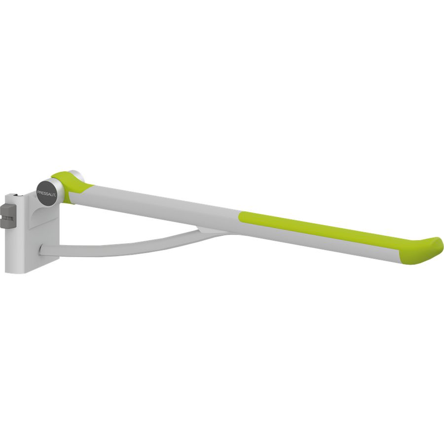 Toiletsteun verstelbaar links v. montage op wandrail 850mm lime green