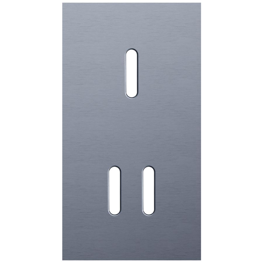 Tweevoudige afdekpl. verticaal 71mm centerafstand een enkelv