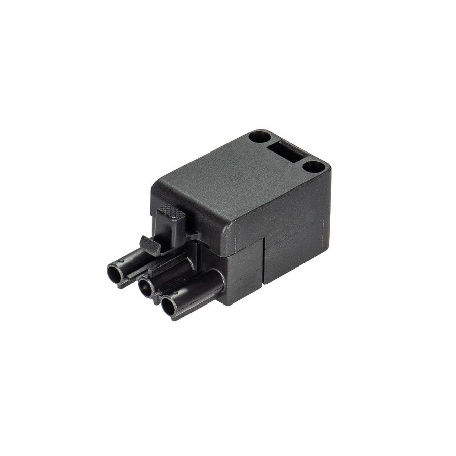 Stekerdeel met trekontlasting ST18/3s2 ZEVN zwart FL VVE=200