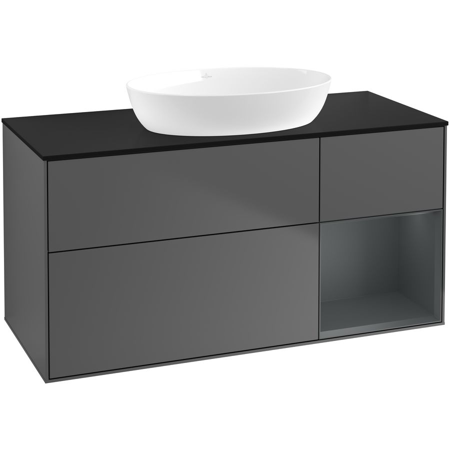 Wastafelonderkast Finion 1200x603x501mm Antr. Matt Lacquer GA72HGGK