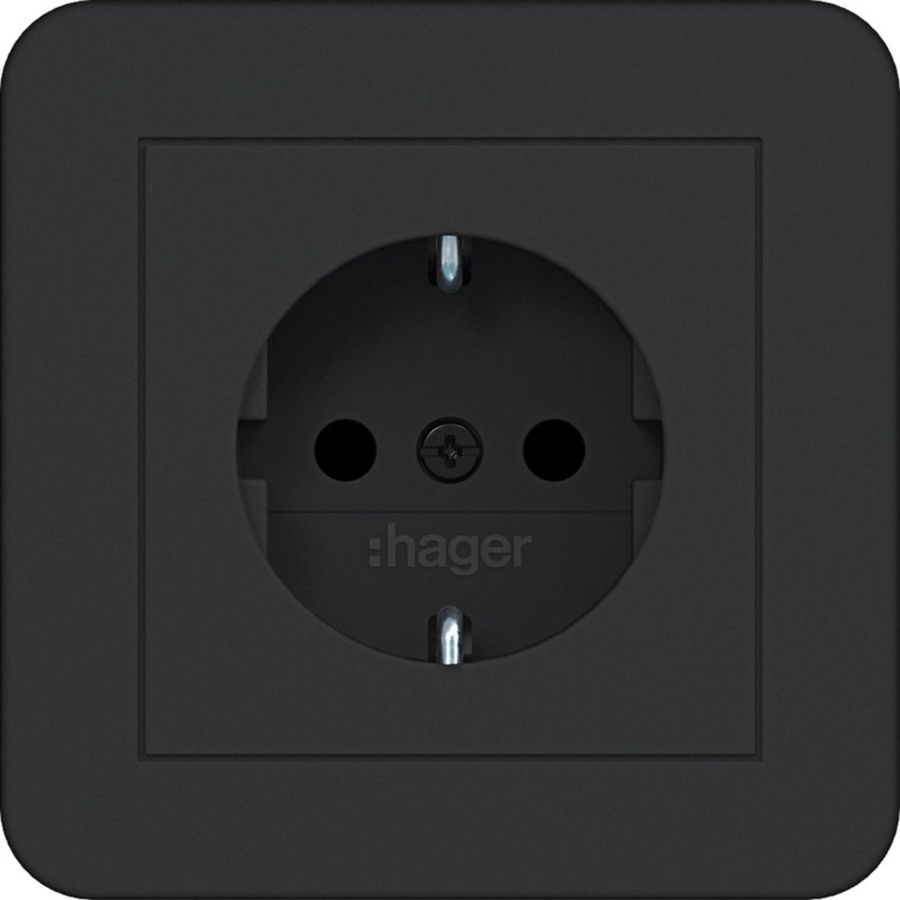 SCHUKO-wandcontactdoos met afdekking Safety Plus steekkl. C.