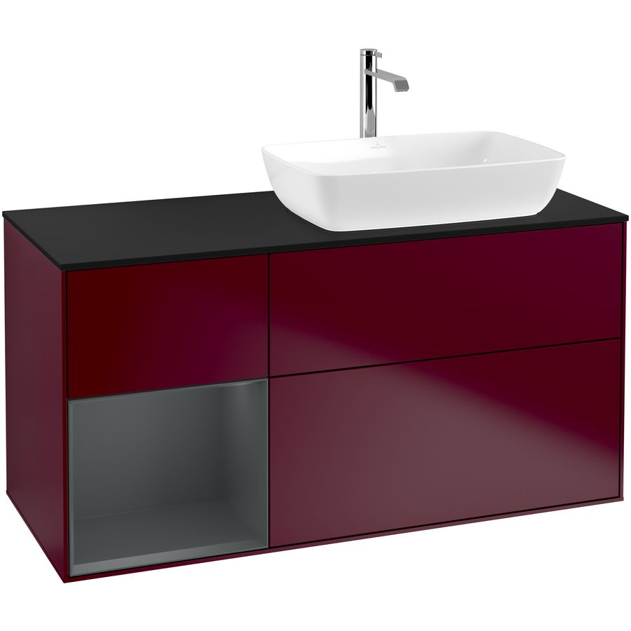 Wastafelonderkast Finion 1200x603x501mm Peony Matt Lacquer G802HGHB