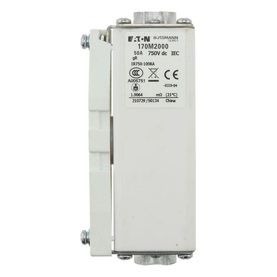 Zekering hoge snelheid 50A DC 750V 80kA compact 1 41x5 VVE=3