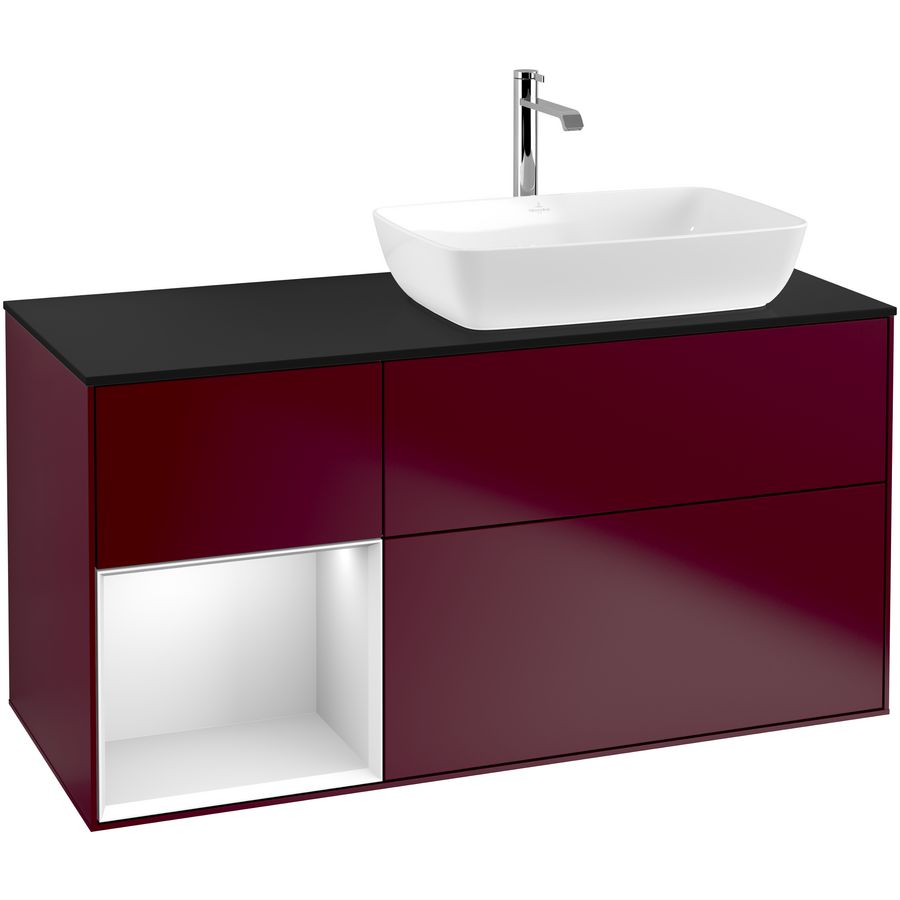 Wastafelonderkast Finion 1200x603x501mm Peony Matt Lacquer G802MTHB