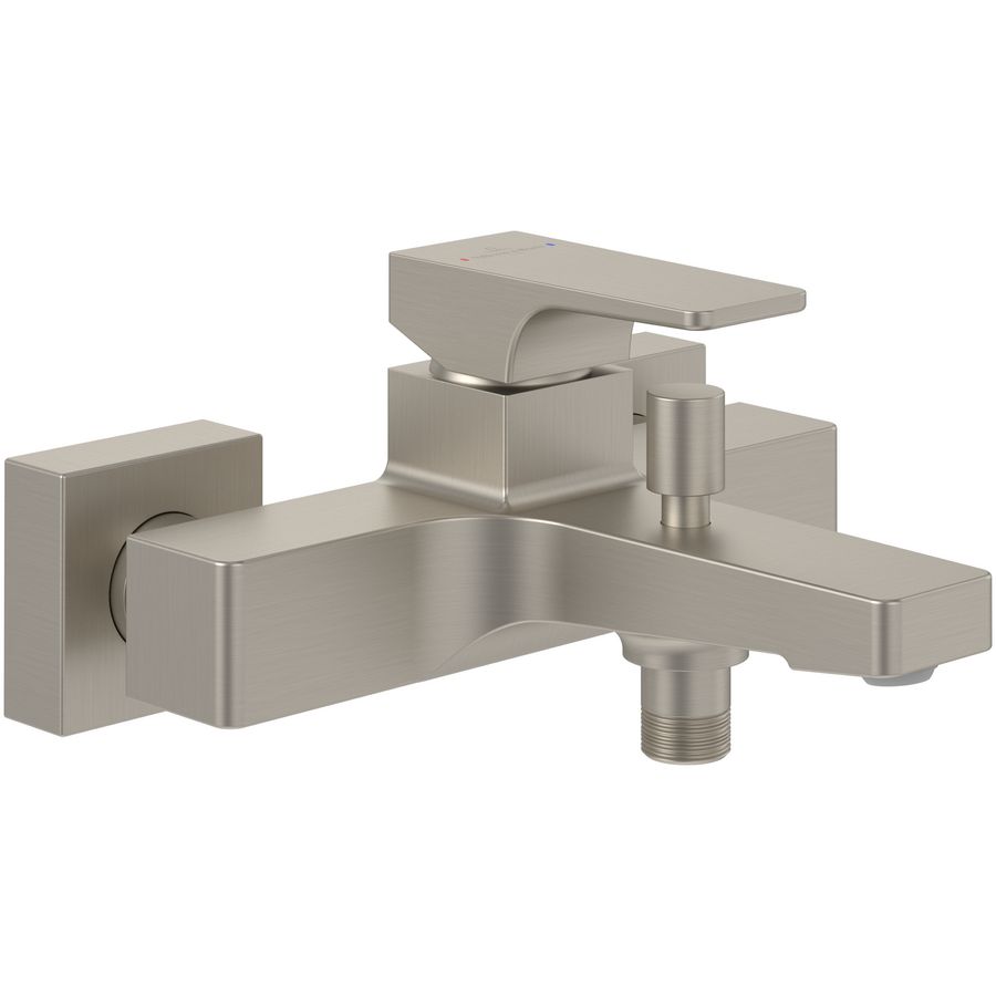 Eengreeps badkraan Architectura Square Brushed Nickel Matt