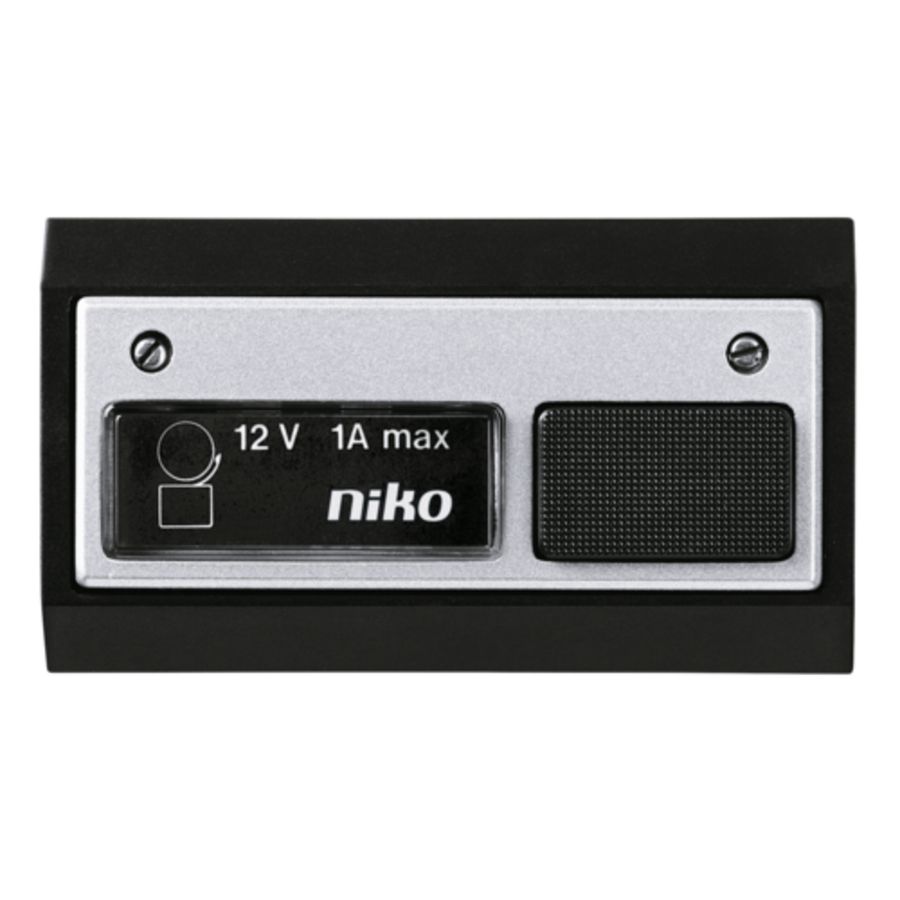 Toegangscontrole - deurbel 12V-1A incl. lamp zwart/aluminium