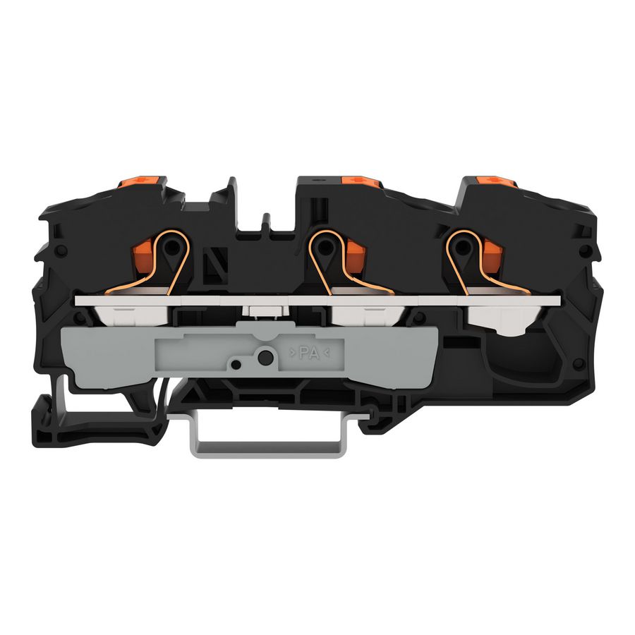 3-draads rijgklem Met drukknop 16 mm² zwart VVE=20