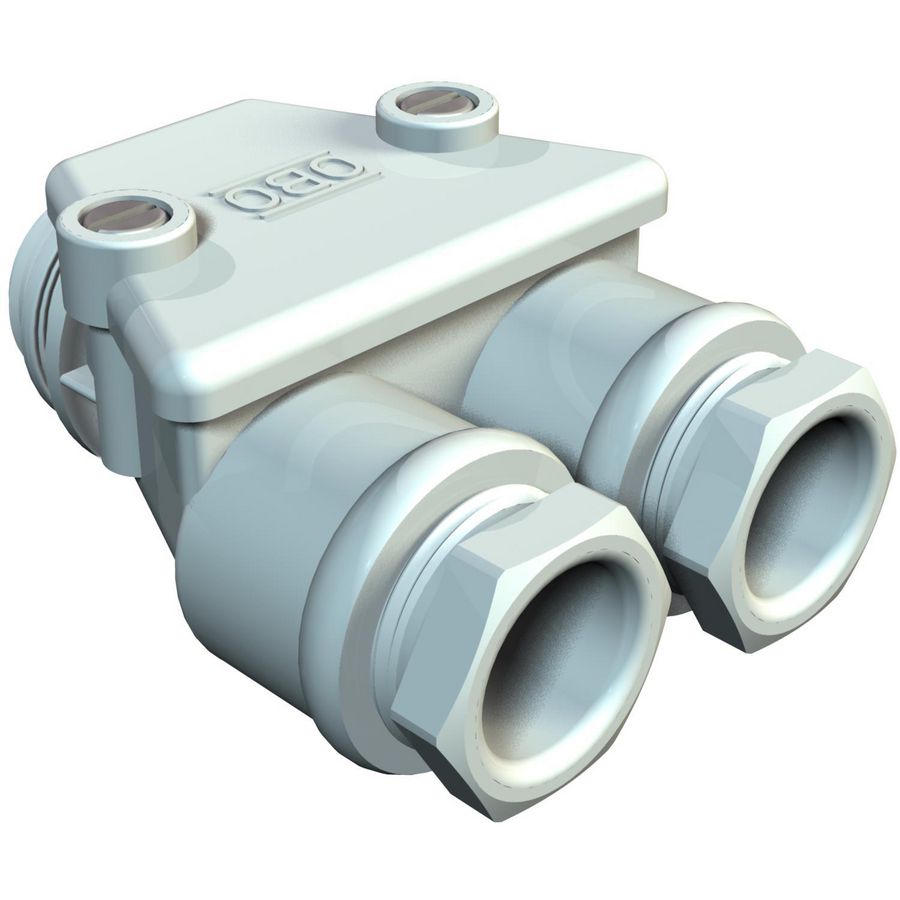 Wartel met twee uitgangen IP54 M20 Duroplast, Aminoplast UF Typ 131.5 VVE=5