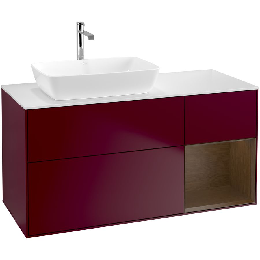 Wastafelonderkast Finion 1200x603x501mm Peony Matt Lacquer G811GNHB