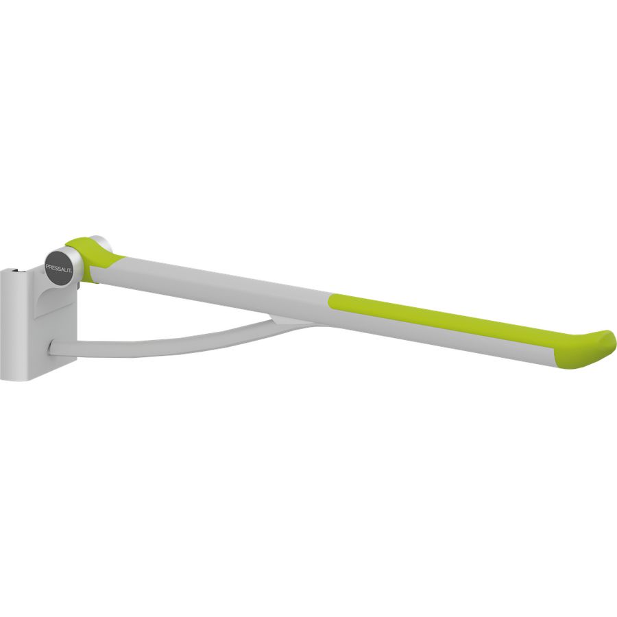 Toiletsteun verstelbaar rechts v. montage op wandrail 850mm lime green