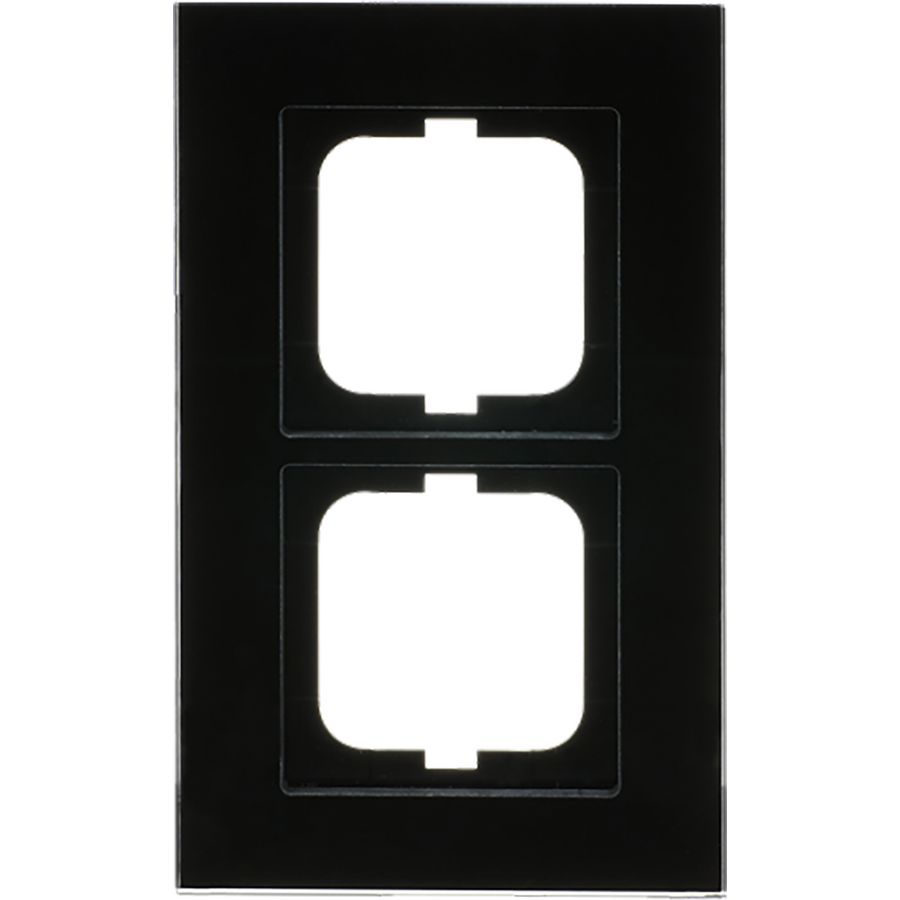 Afdekraam 2v c-glas zwart