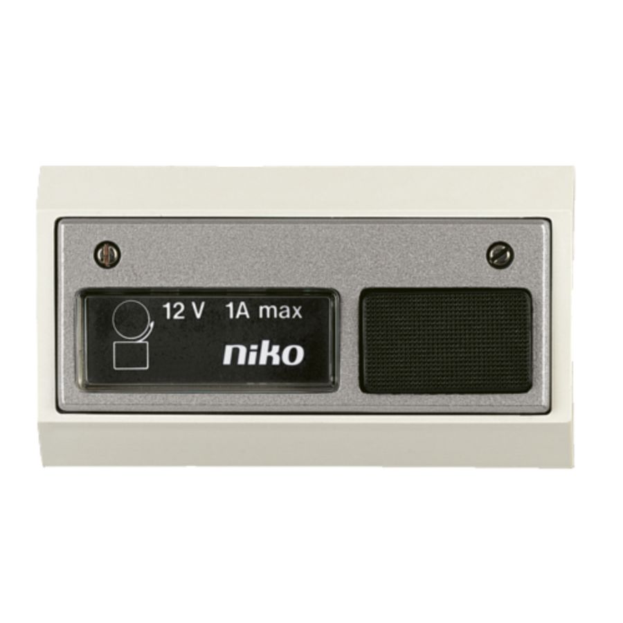 Toegangscontrole - deurbel 12V-1A incl. lamp wit/aluminium