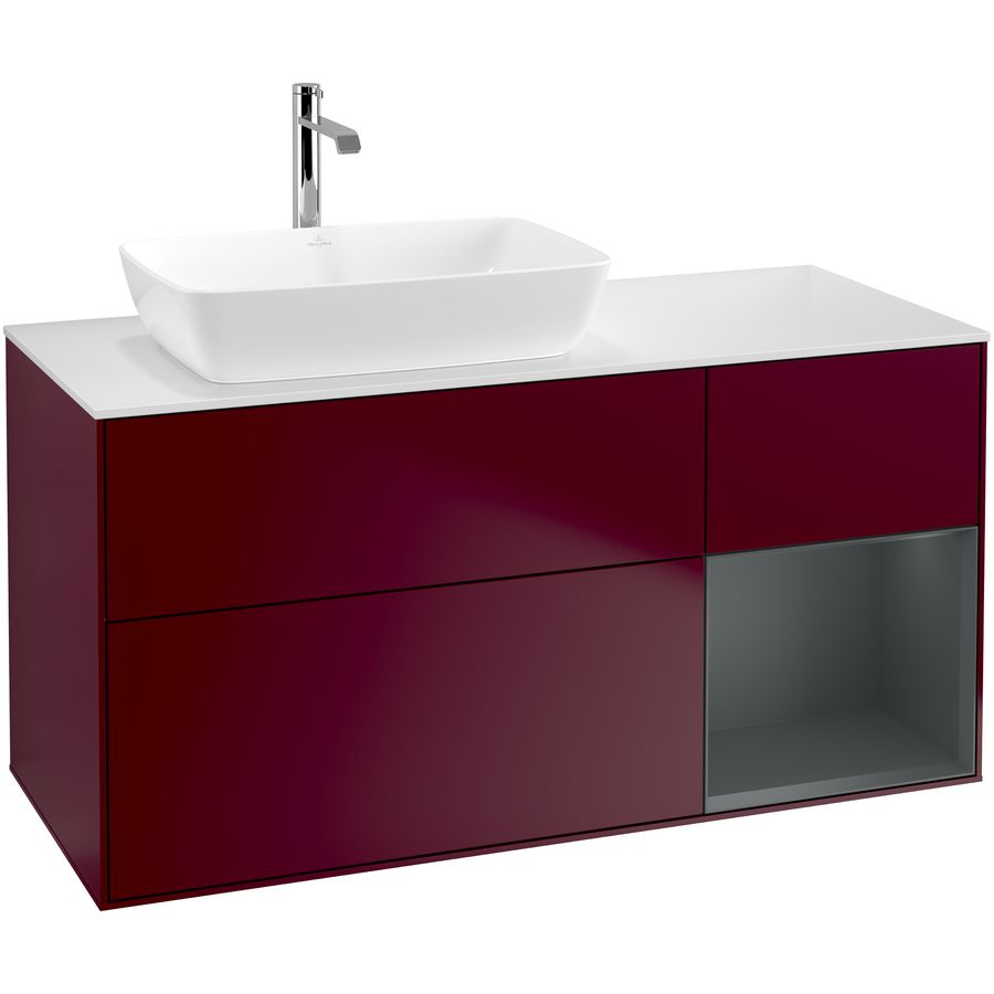 Wastafelonderkast Finion 1200x603x501mm Peony Matt Lacquer G811HGHB