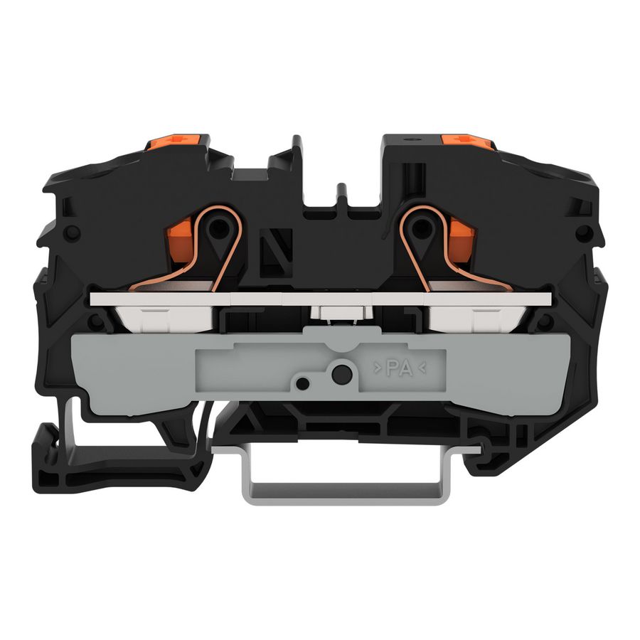 2-draads rijgklem Met drukknop 16 mm² zwart VVE=20