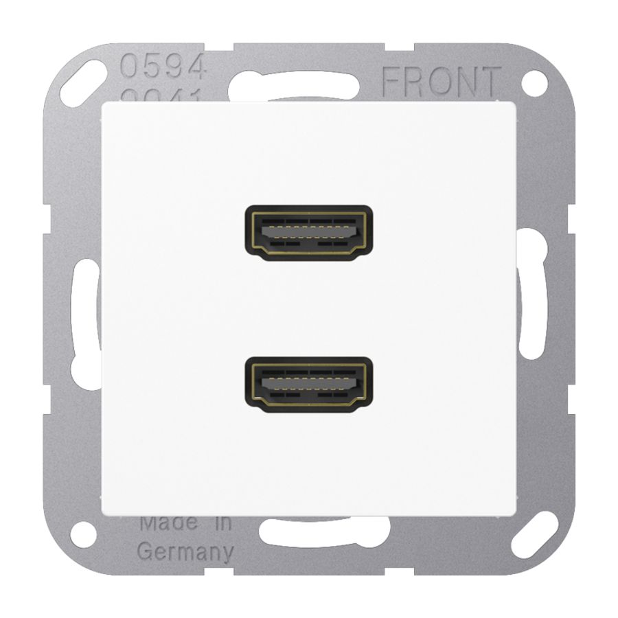Afdekking AS500 alpin wit voor 2xHDMI