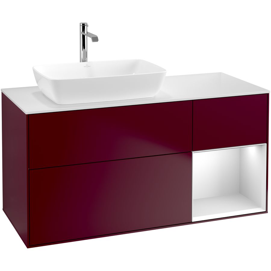 Wastafelonderkast Finion 1200x603x501mm Peony Matt Lacquer G811MTHB