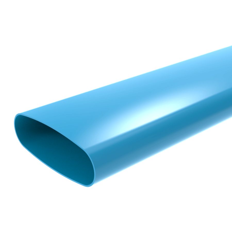 Lengte a 5mtr. kanaal ovaal (235x80mm) PVC luchtverdeelsysteem VENTIZA blauw