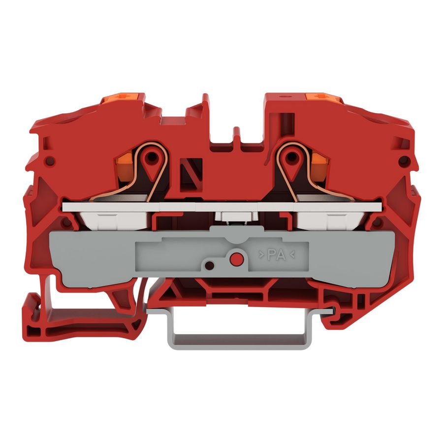 2-draads rijgklem Met drukknop 16 mm² rood VVE=20