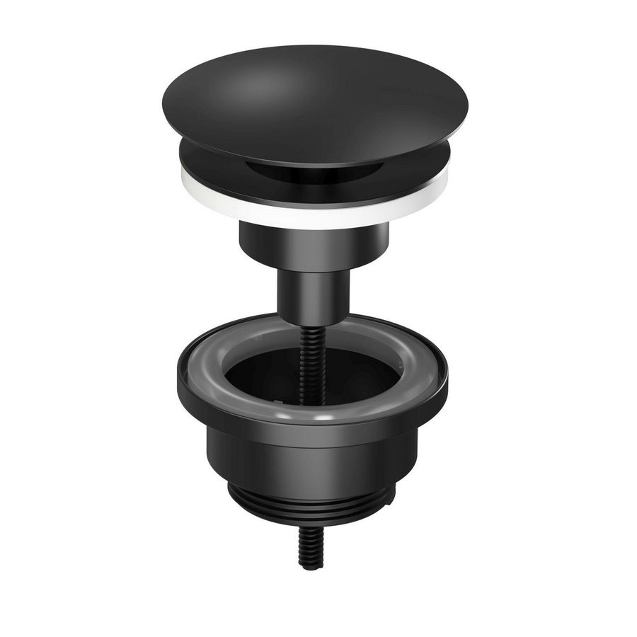 Proline afvoerplug 1.1/4" always open mat zwart