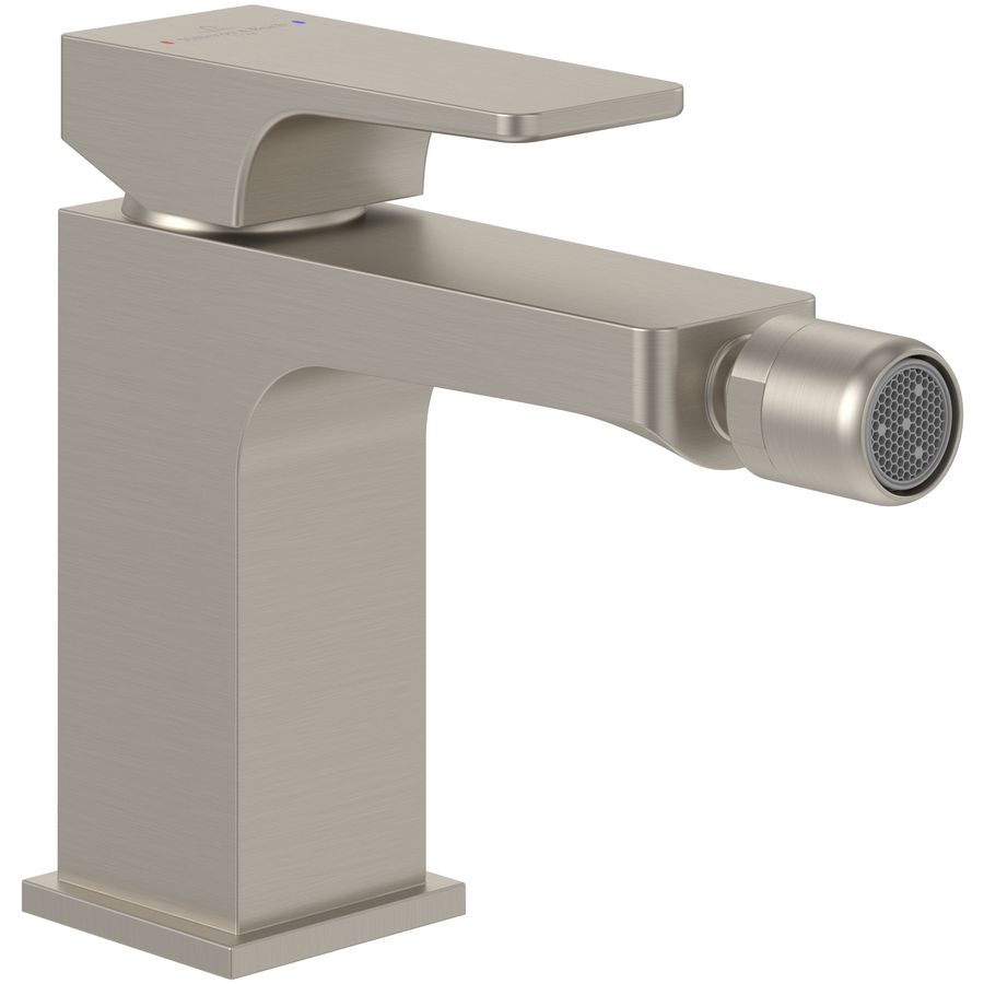 Eengreeps bidetkraan Architectura Square Brushed Nickel Matt