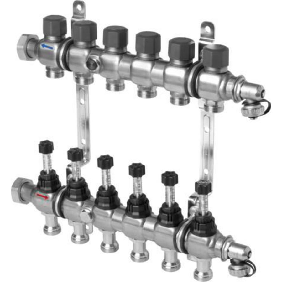 Cv Verdeler DN25-12 RVS/blank