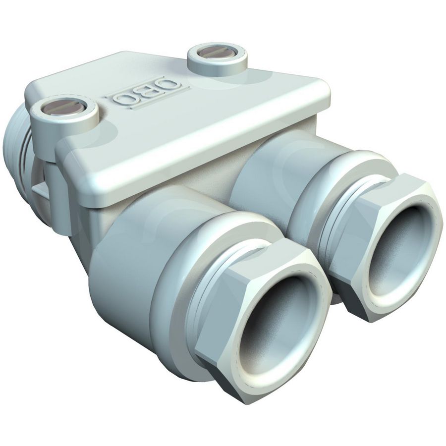 Wartel met twee uitgangen IP54 PG16 Duroplast, Aminoplast UF Typ 131.5 VVE=5