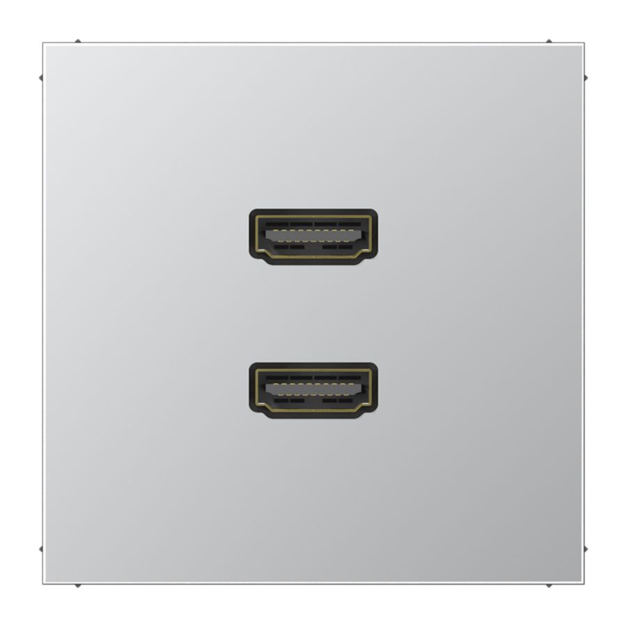 Afdekking aluminium voor 2xHDMI LS