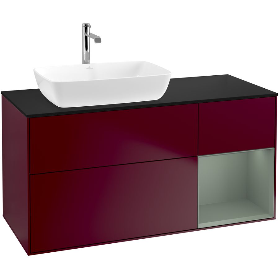 Wastafelonderkast Finion 1200x603x501mm Peony Matt Lacquer G812GMHB