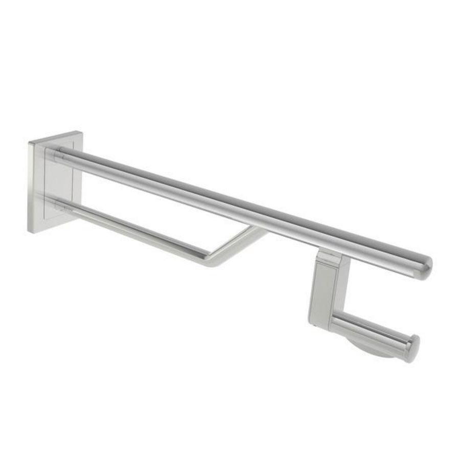 Closetrolhouder v.opklapbare wandsteun chroom warm touch