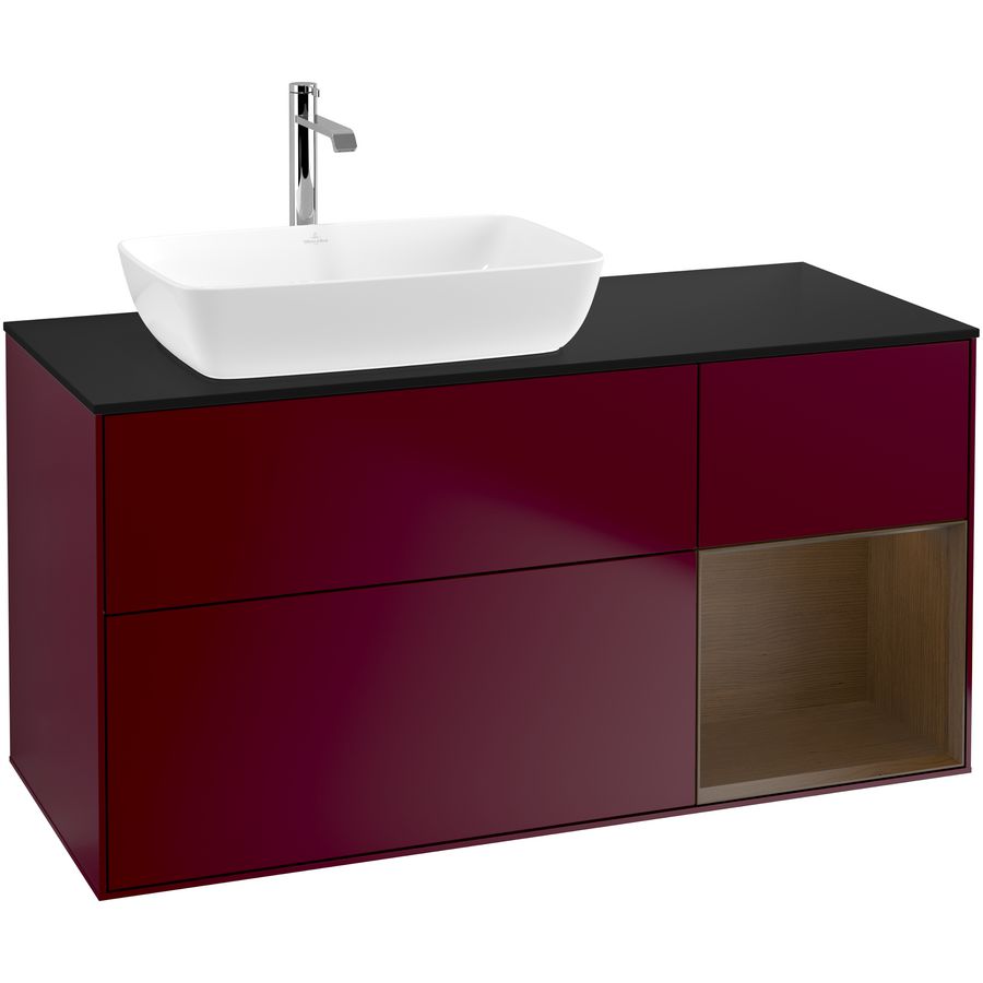 Wastafelonderkast Finion 1200x603x501mm Peony Matt Lacquer G812GNHB