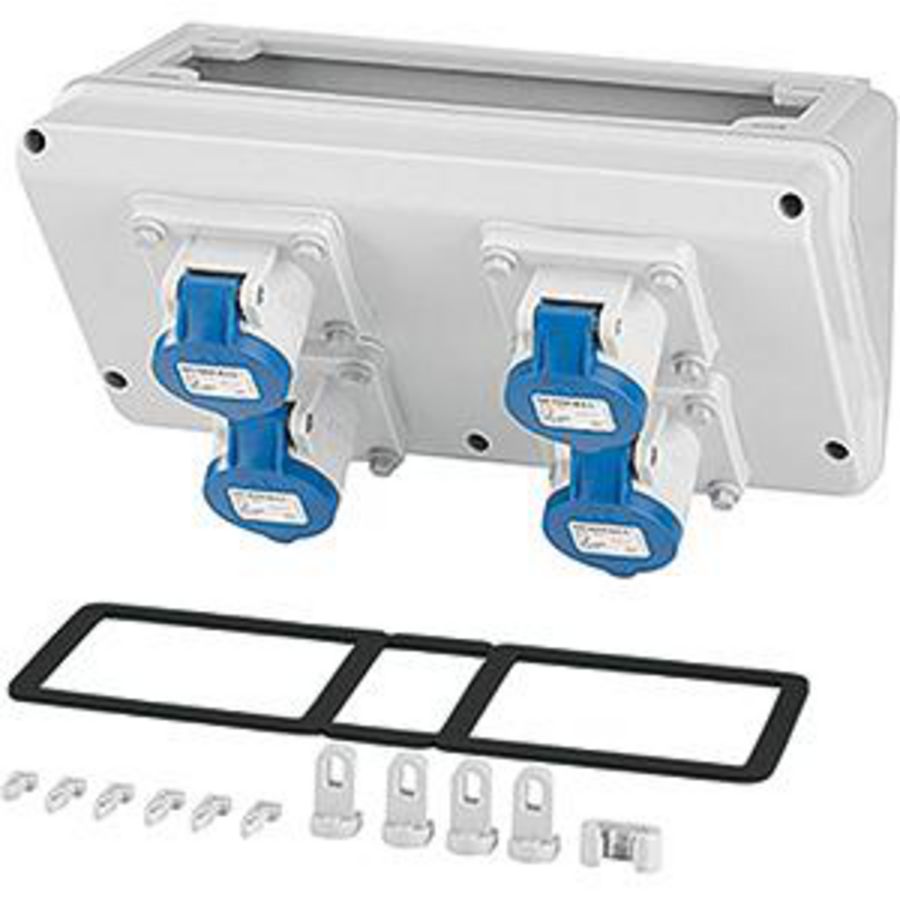 Mi Connectionbox IP44 4x16A 3p 230V CEE Breedte 300mm