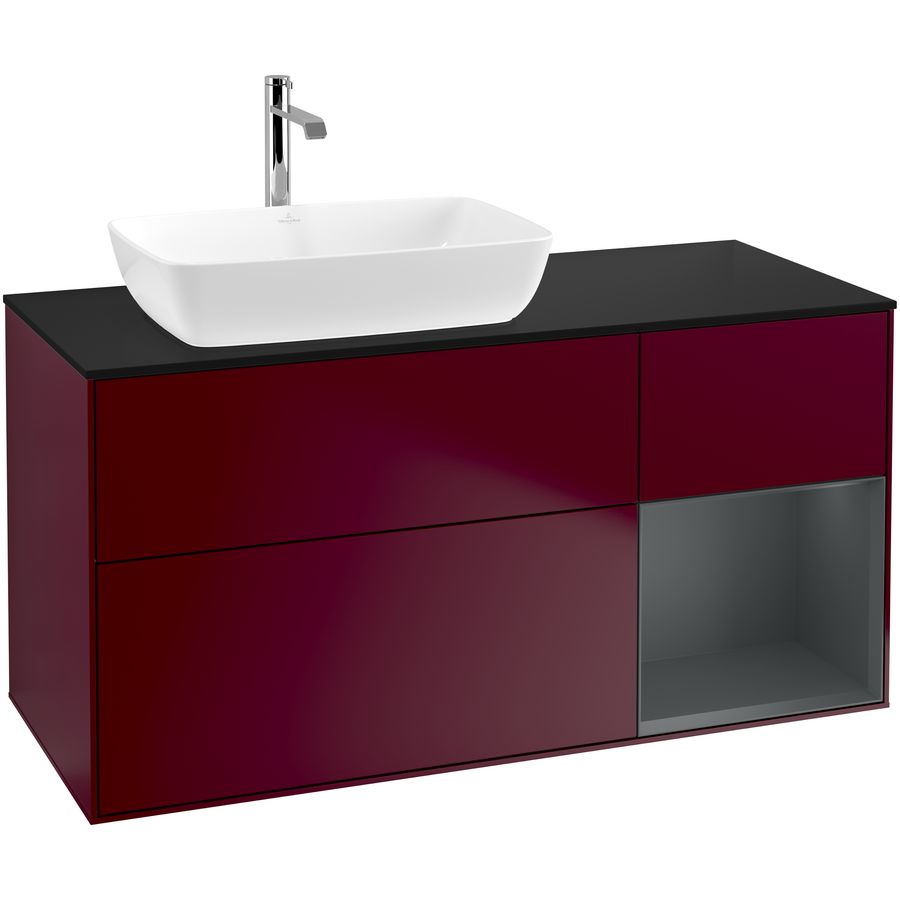 Wastafelonderkast Finion 1200x603x501mm Peony Matt Lacquer G812HGHB