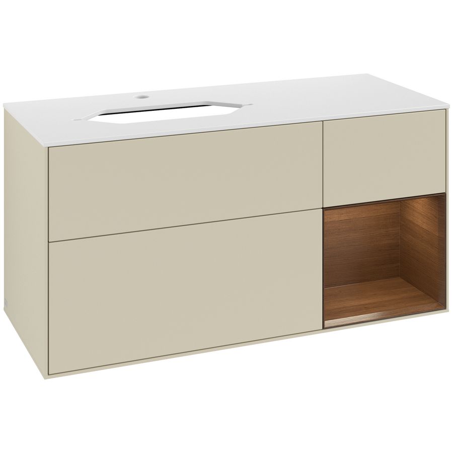 Wastafelonderkast Finion 1200x603x501mm S.Grey Matt Lacquer G281GNHJ